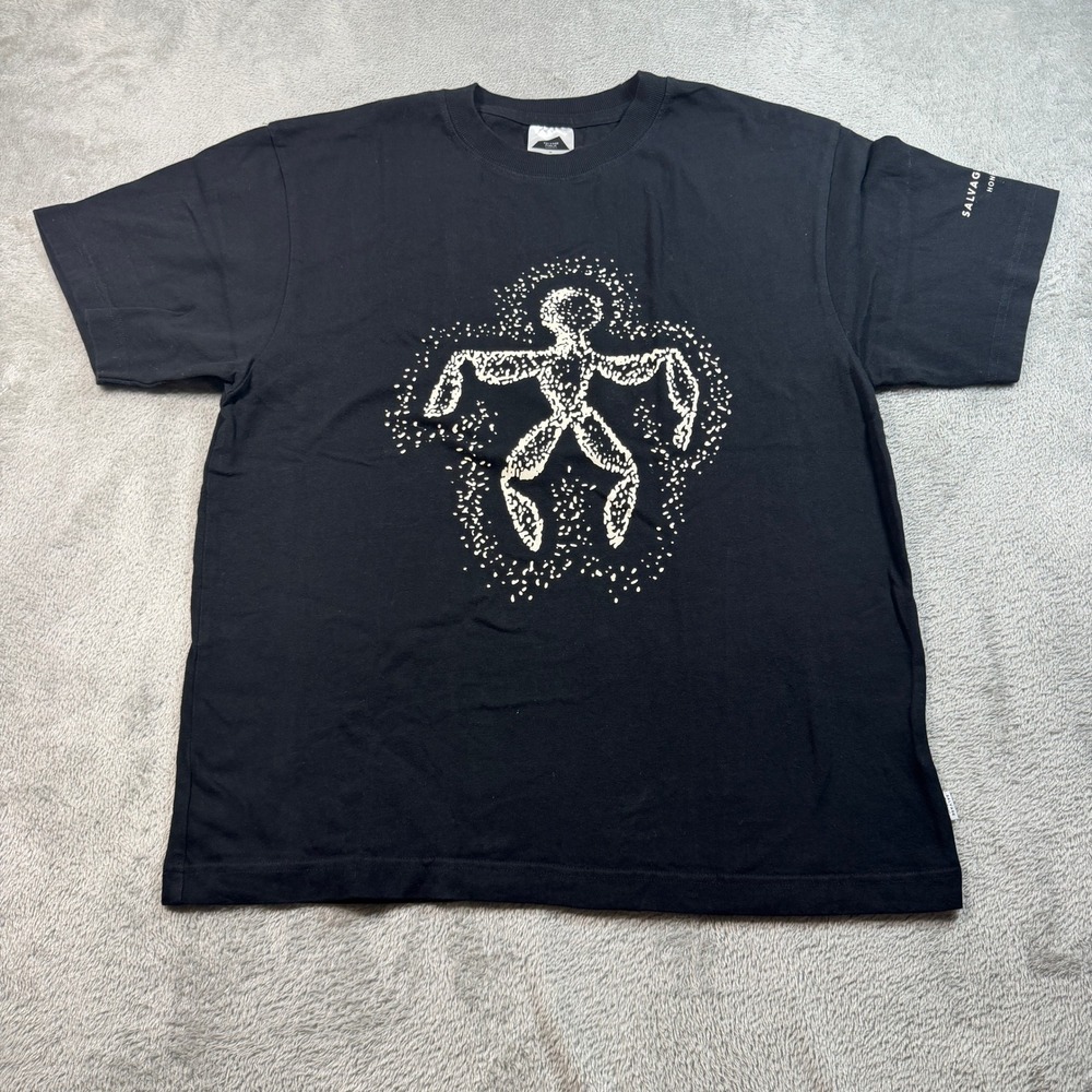 Salvage Public Honolulu Graphic T-Shirt Men Medium Black Petroglyph Short Sleeve